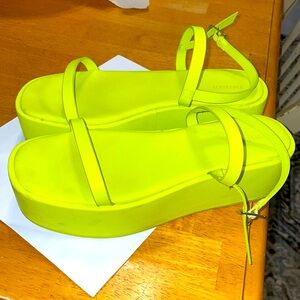 Forever 21 Green Platform Sandals